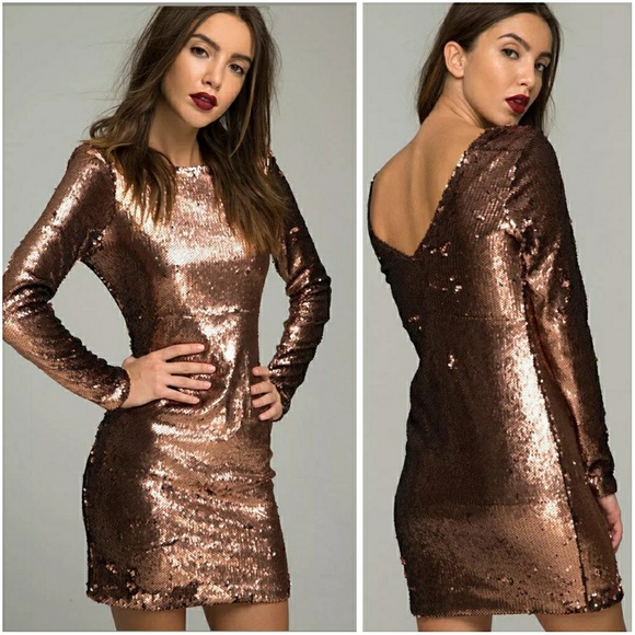 Motel Rocks Dresses & Skirts - ASOS Motel Rose Gold Killer Sequin Dress